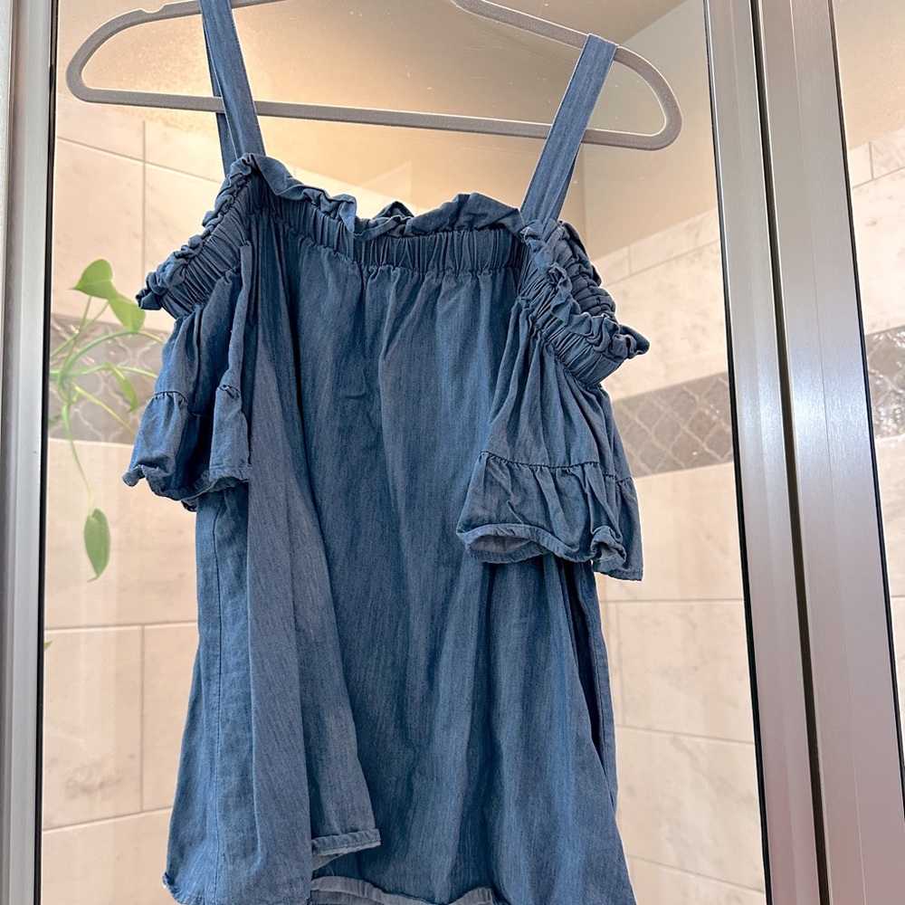 Denim boutique top